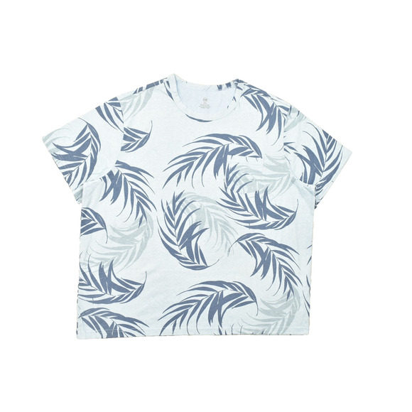 Men's Harbor Bay Palm Leaf Print T-Shirt Plus Size 3XL 60% Cotton 40% Polyester - Picture 1 of 8